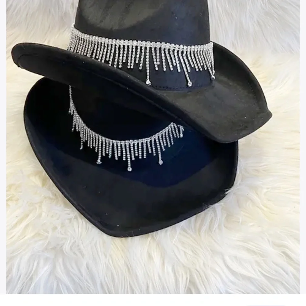 NWT Altar’s State Black Embellished Cowboy girl hat